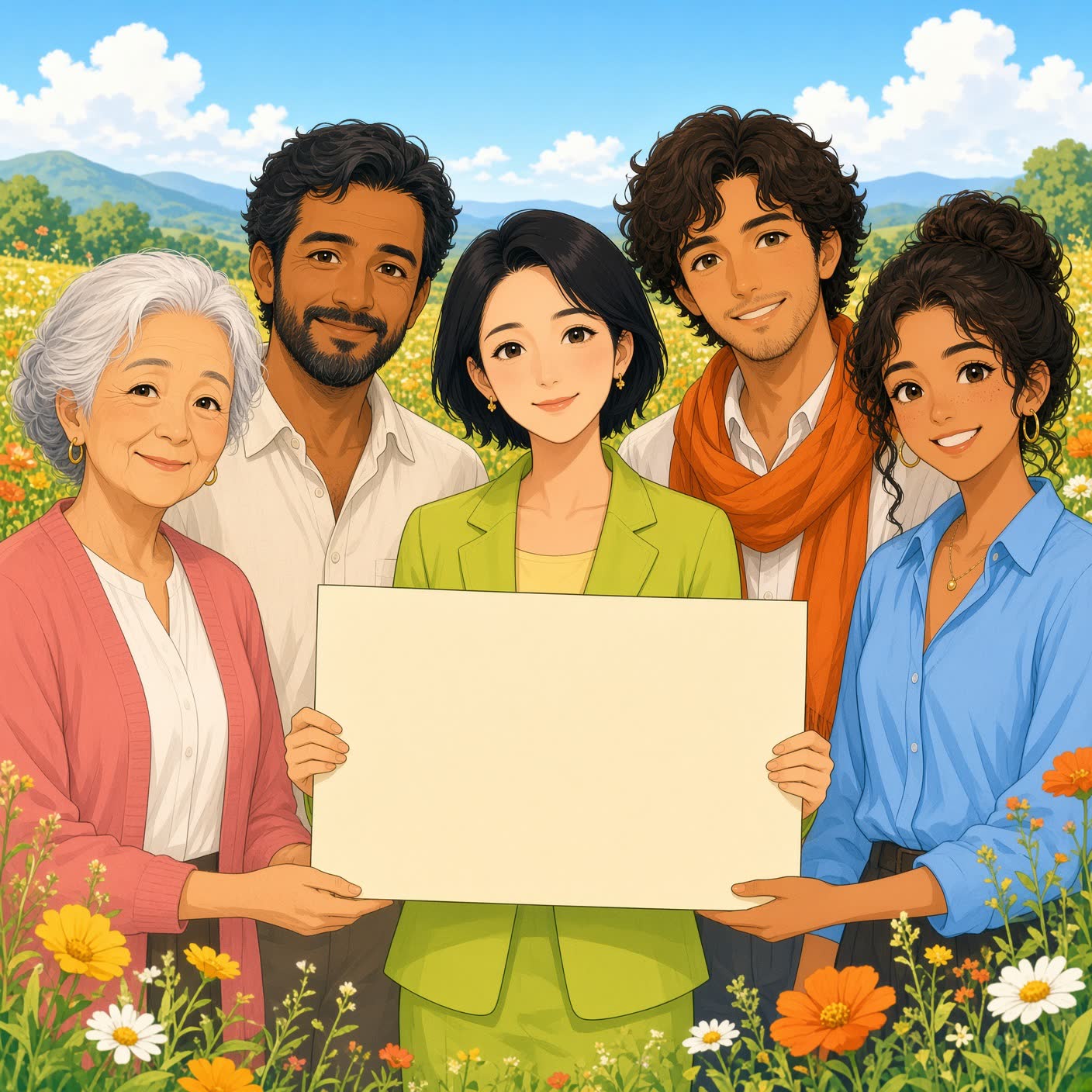 老若男女の五人の案内役