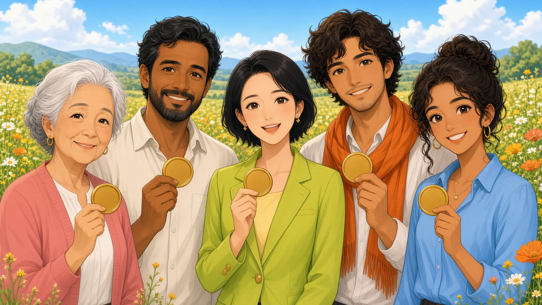 老若男女の五人の案内役