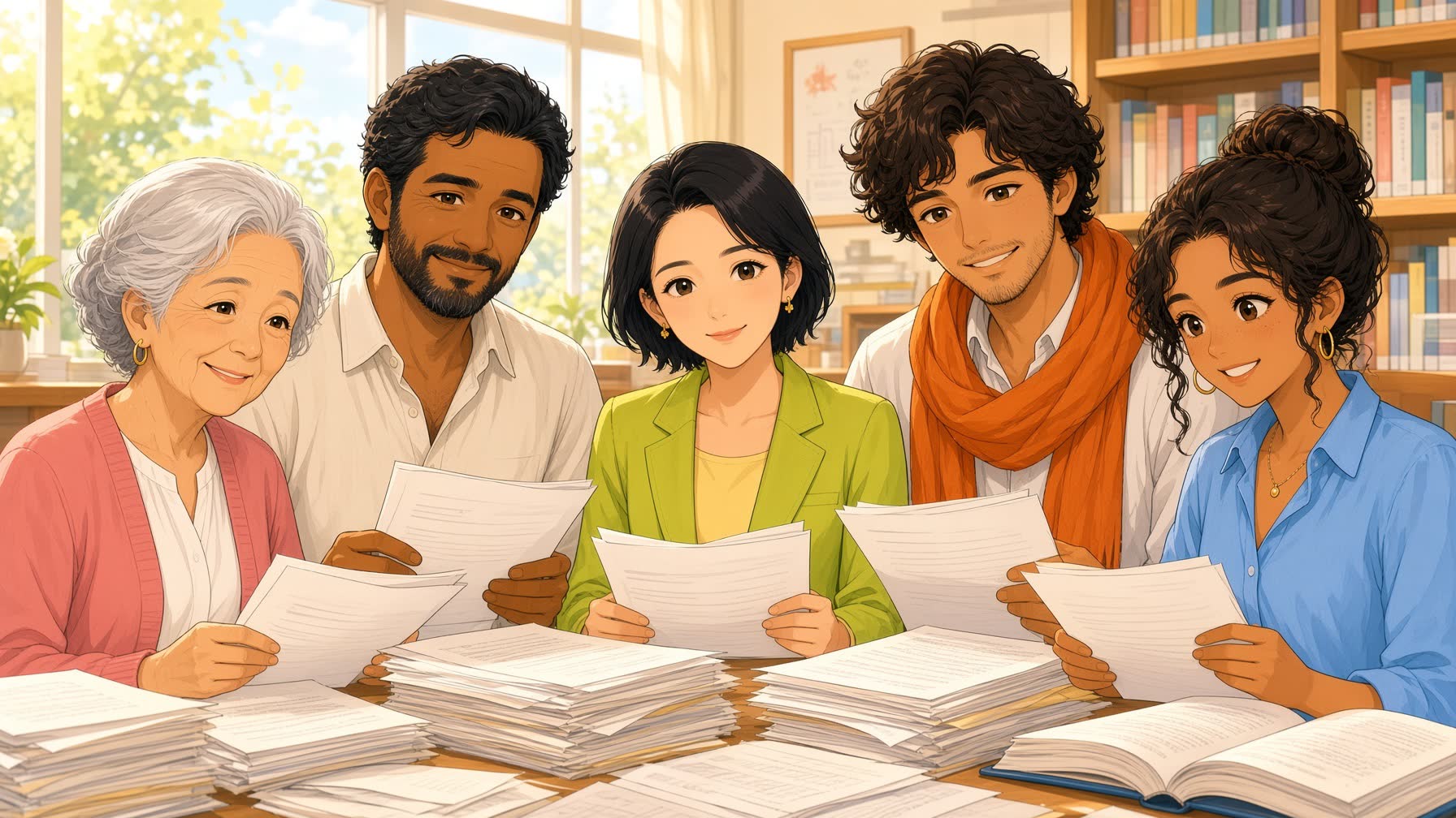 老若男女の五人の案内役